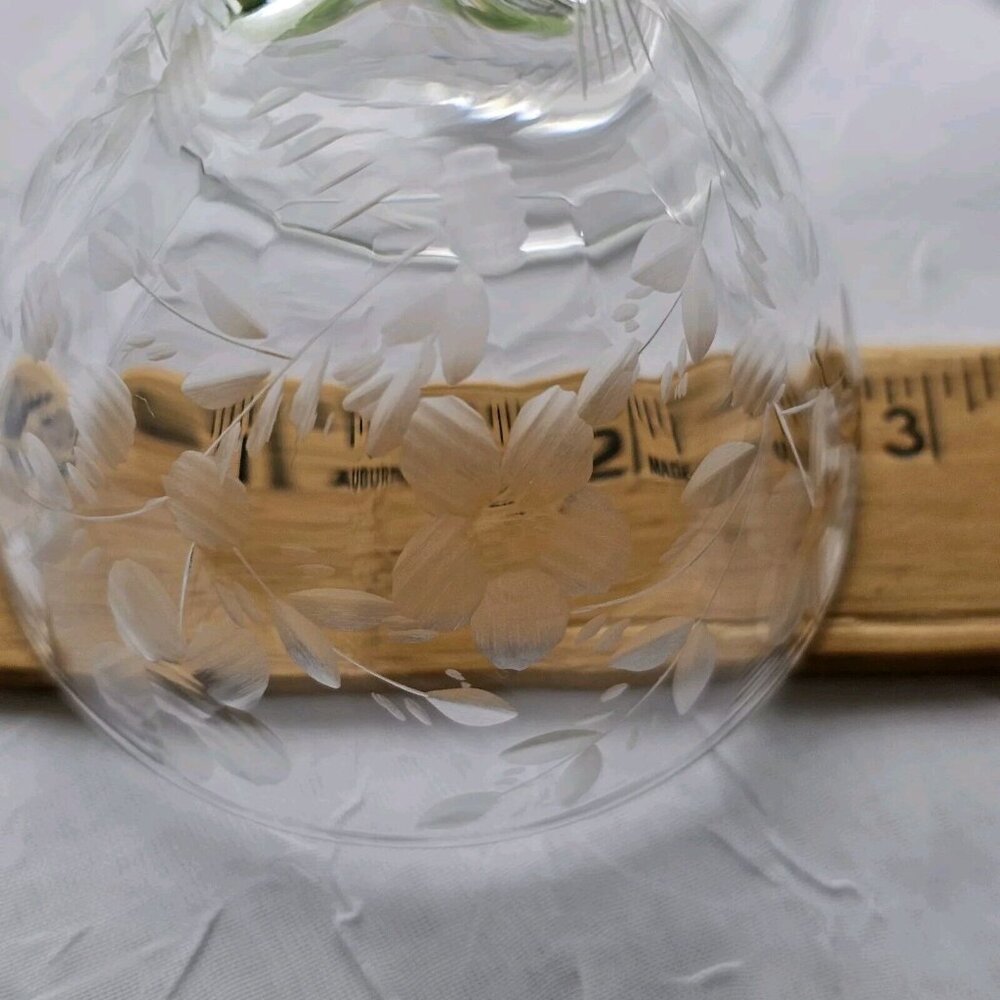 Rock Sharpe Optic Floral Cocktail Glasses 5.25" set/3 gray wheel cut 2011-15 - Picture 10 of 11